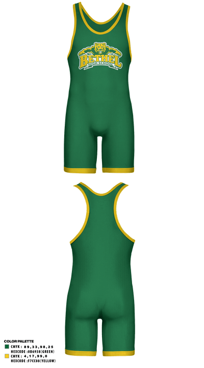 Bethel High School 30523815 Wrestling Singlet - 39