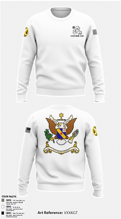 1-155th Dixie Thunder 83572891 Crew Neck Sweatshirt - 8