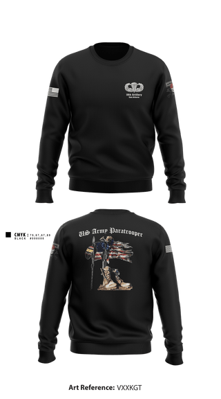 Crew Neck Sweatshirt, 18th FA BDE Airborne, Army, Teamtime, Team time, sublimation, custom sports apparel, team uniforms, spirit wear, spiritwear, sports uniforms, custom shirts, team store, custom team store, fundraiser sports, apparel fundraiser