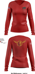 1-40 cav 35802734 Women's Long Sleeve V-neck Shirt - 1