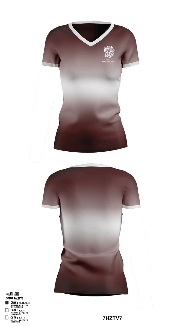 Women's Short Sleeve Vneck Shirt, Argyle Central High School Basketball, Men's Basketball, Teamtime, Team time, sublimation, custom sports apparel, team uniforms, spirit wear, spiritwear, sports uniforms, custom shirts, team store, custom team store, fundraiser sports, apparel fundraiser