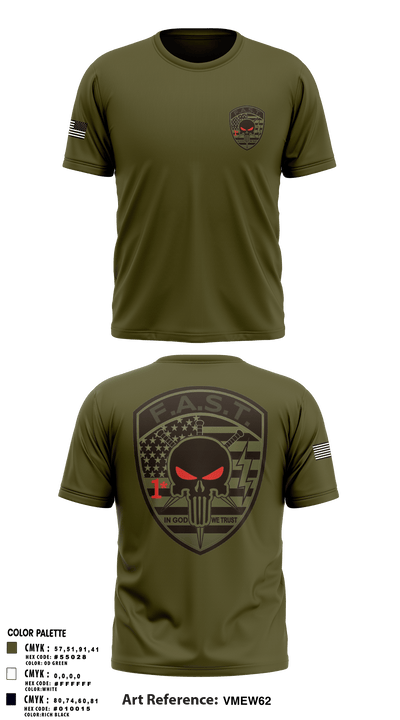 Fugitive apprehension street team 89256534 Short Sleeve Performance Shirt - 1