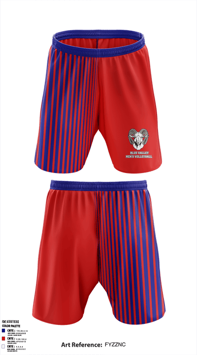 Blue Valley High School Volleyball 71136380 Athletic Shorts With Pockets - 1