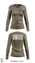 MD-200 - ICC 19858206 Women's Long Sleeve V-neck Shirt - 1