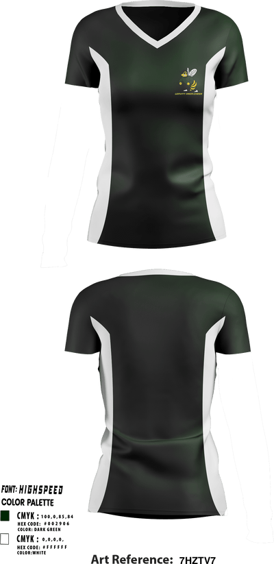 Leavitt Area High School Cheer 62037946 Women's Short Sleeve V-neck Shirt - 1