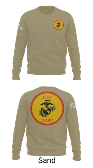 Crew Neck Sweatshirt, , Marines, Teamtime, Team time, sublimation, custom sports apparel, team uniforms, spirit wear, spiritwear, sports uniforms, custom shirts, team store, custom team store, fundraiser sports, apparel fundraiser