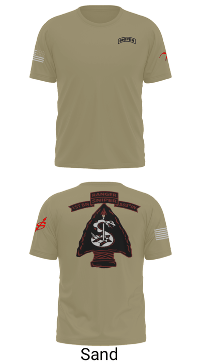 1/503 Snipers 39758046 Short Sleeve Performance Shirt - 35