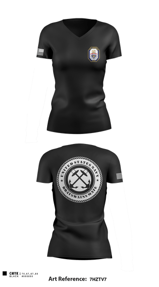 Women's Short Sleeve Vneck Shirt, Boatswains mate, Navy, Teamtime, Team time, sublimation, custom sports apparel, team uniforms, spirit wear, spiritwear, sports uniforms, custom shirts, team store, custom team store, fundraiser sports, apparel fundraiser