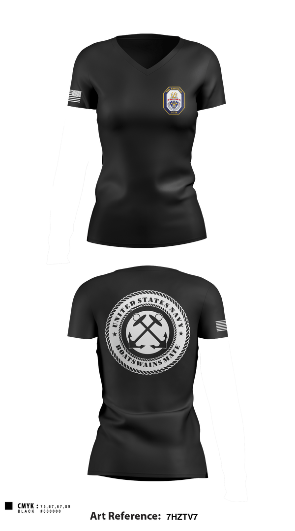 Women's Short Sleeve Vneck Shirt, Boatswains mate, Navy, Teamtime, Team time, sublimation, custom sports apparel, team uniforms, spirit wear, spiritwear, sports uniforms, custom shirts, team store, custom team store, fundraiser sports, apparel fundraiser