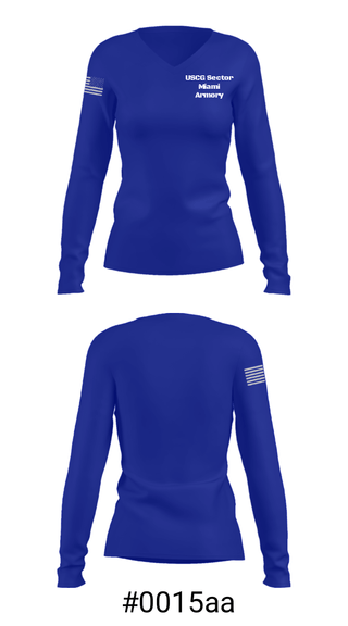 Women's Long Sleeve Vneck Shirt, , Coast Guard, Teamtime, Team time, sublimation, custom sports apparel, team uniforms, spirit wear, spiritwear, sports uniforms, custom shirts, team store, custom team store, fundraiser sports, apparel fundraiser