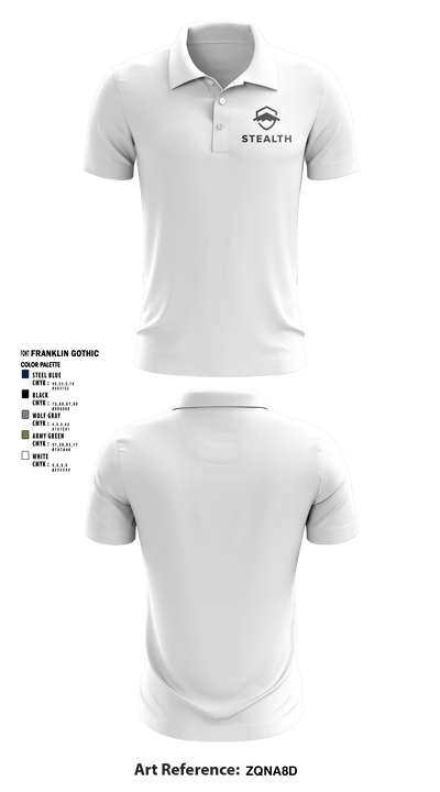 Stealth customs 84323734 Short Sleeve Performance Polo - 6