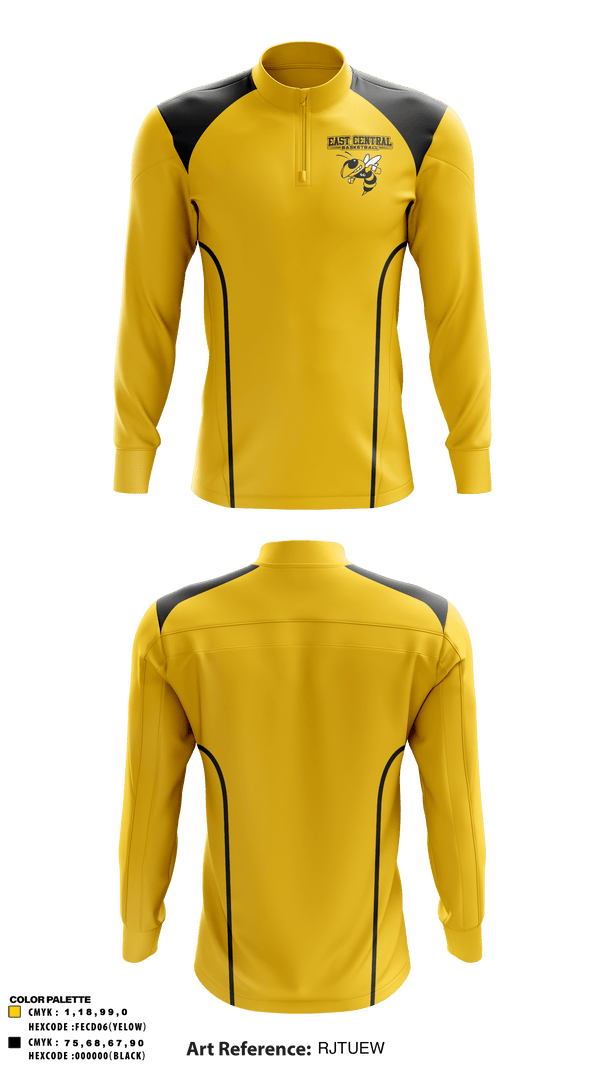 Quarter Zip Jacket, East Central High School Basketball, Women's Basketball, Teamtime, Team time, sublimation, custom sports apparel, team uniforms, spirit wear, spiritwear, sports uniforms, custom shirts, team store, custom team store, fundraiser sports, apparel fundraiser