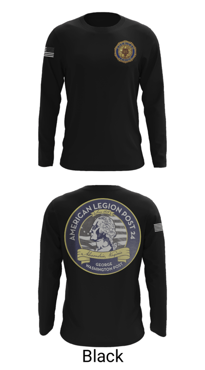 American Legion Post 24 66493218 Long Sleeve Performance Shirt - 11