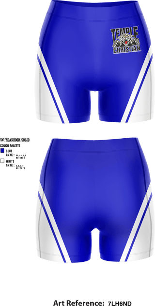 Women's Compression Shorts, Temple Christian School, Spirit Store, Teamtime, Team time, sublimation, custom sports apparel, team uniforms, spirit wear, spiritwear, sports uniforms, custom shirts, team store, custom team store, fundraiser sports, apparel fundraiser