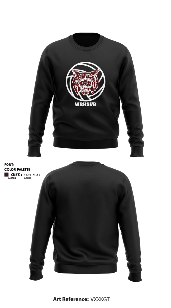 Crew Neck Sweatshirt, West Bridgewater High School Volleyball, Women's Volleyball, Teamtime, Team time, sublimation, custom sports apparel, team uniforms, spirit wear, spiritwear, sports uniforms, custom shirts, team store, custom team store, fundraiser sports, apparel fundraiser