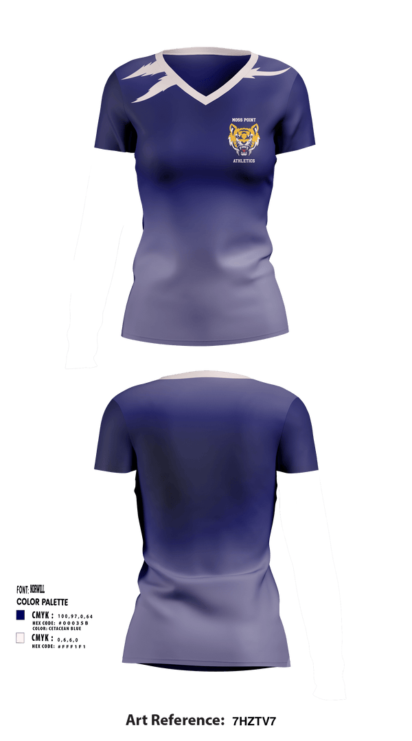 Women's Short Sleeve Vneck Shirt, Moss Point Athletics, Spirit Store, Teamtime, Team time, sublimation, custom sports apparel, team uniforms, spirit wear, spiritwear, sports uniforms, custom shirts, team store, custom team store, fundraiser sports, apparel fundraiser