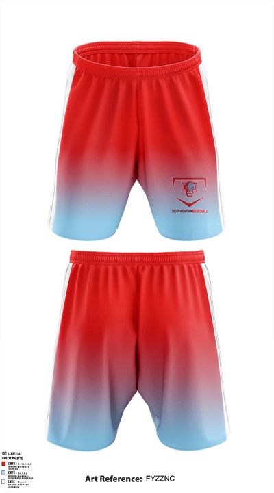 South Mountain High School Baseball 90737696 Athletic Shorts With Pockets - 1