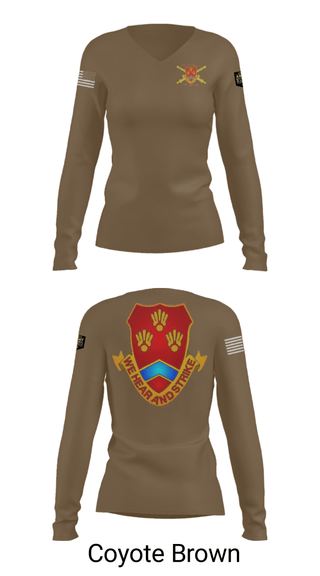 Women's Long Sleeve Vneck Shirt, , National Guard, Teamtime, Team time, sublimation, custom sports apparel, team uniforms, spirit wear, spiritwear, sports uniforms, custom shirts, team store, custom team store, fundraiser sports, apparel fundraiser