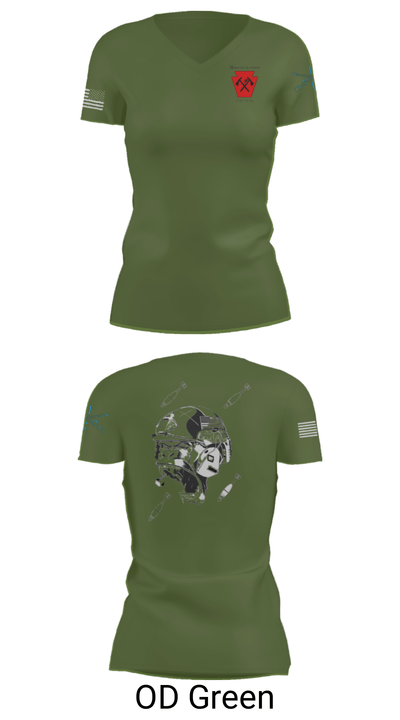 1-111th IN BN 37171288 Women's Short Sleeve V-neck Shirt - 28
