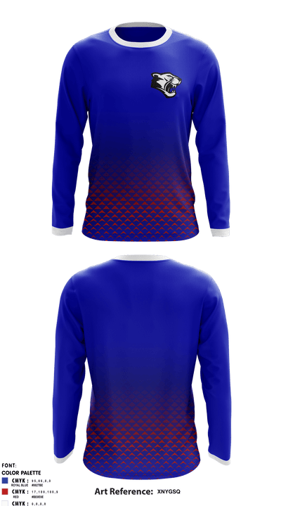 Mabel Canton Cougars 51242587 Long Sleeve Performance Shirt - 1