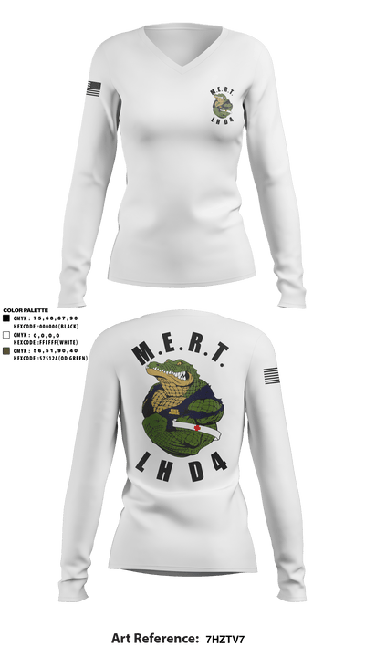 Boxer Medical 60934539 Women's Long Sleeve V-neck Shirt - 2