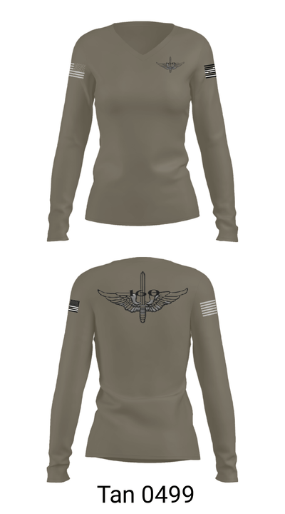 D/2 160th SOAR(A) 71994771 Women's Long Sleeve V-neck Shirt - 41