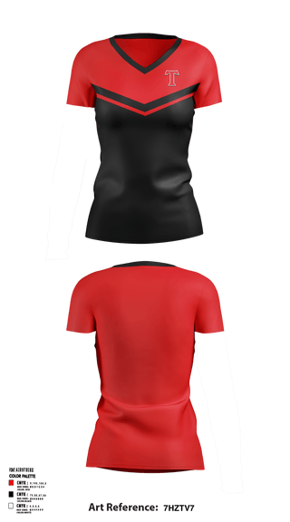 Women's Short Sleeve Vneck Shirt, Turner Middle School, Spirit Store, Teamtime, Team time, sublimation, custom sports apparel, team uniforms, spirit wear, spiritwear, sports uniforms, custom shirts, team store, custom team store, fundraiser sports, apparel fundraiser