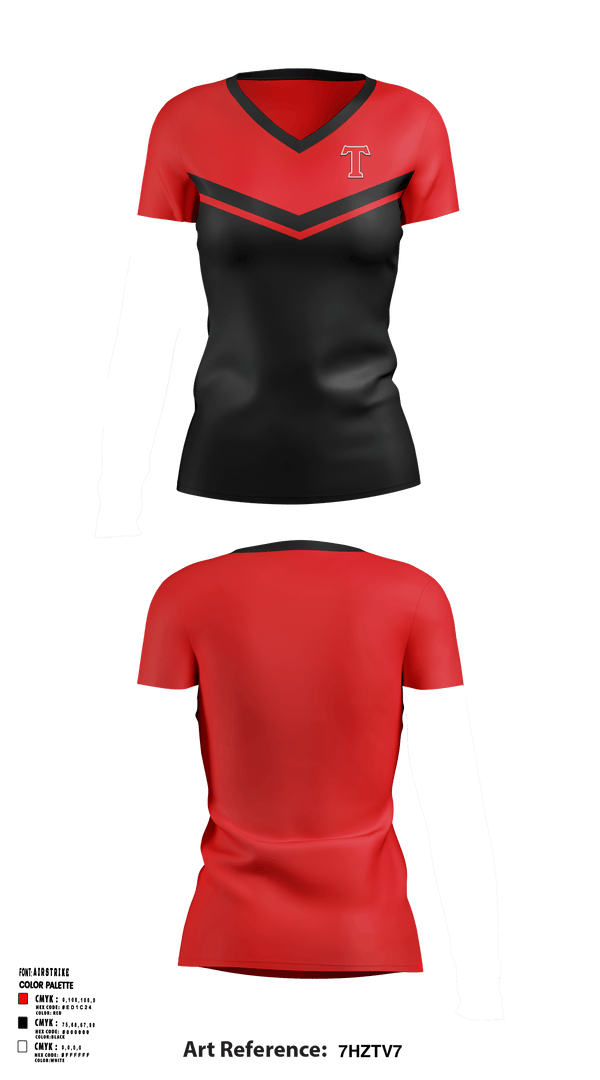 Women's Short Sleeve Vneck Shirt, Turner Middle School, Spirit Store, Teamtime, Team time, sublimation, custom sports apparel, team uniforms, spirit wear, spiritwear, sports uniforms, custom shirts, team store, custom team store, fundraiser sports, apparel fundraiser