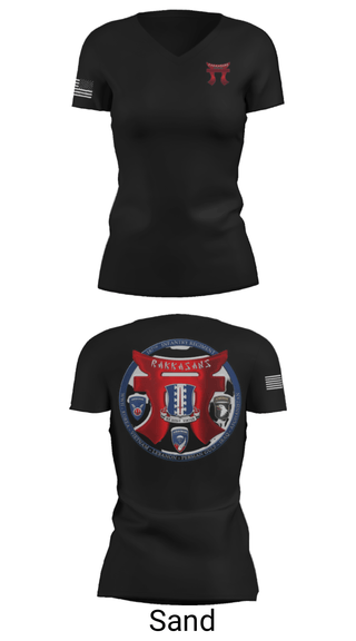 Women's Short Sleeve Vneck Shirt, , Army, Teamtime, Team time, sublimation, custom sports apparel, team uniforms, spirit wear, spiritwear, sports uniforms, custom shirts, team store, custom team store, fundraiser sports, apparel fundraiser