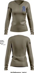 XVIII AIRBORNE CORPS 70736861 Women's Long Sleeve V-neck Shirt - 2