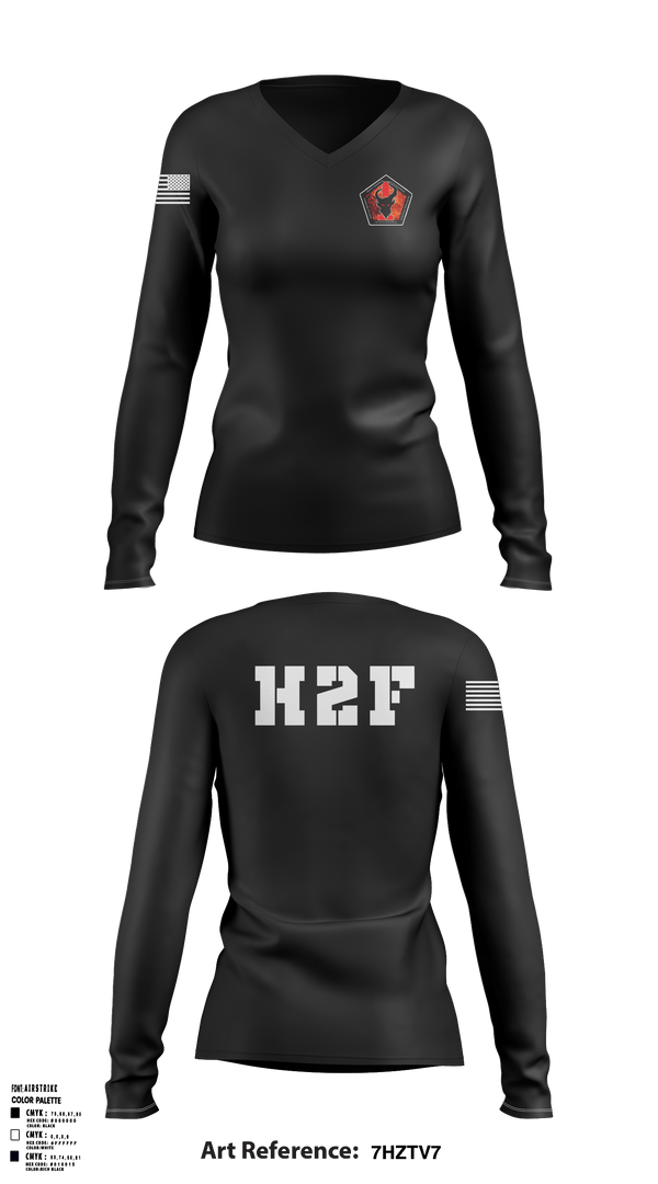 Women's Long Sleeve Vneck Shirt, 1CAB H2F, Army, Teamtime, Team time, sublimation, custom sports apparel, team uniforms, spirit wear, spiritwear, sports uniforms, custom shirts, team store, custom team store, fundraiser sports, apparel fundraiser