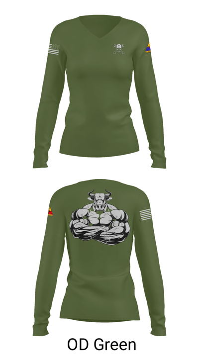 2nd SQD D TRP 6-1CAV 38584664 Women's Long Sleeve V-neck Shirt - 31