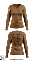 606th Qm Det 47278236 Women's Long Sleeve V-neck Shirt - 2