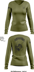 1-111th IN BN ** 38506759 Women's Long Sleeve V-neck Shirt - 9