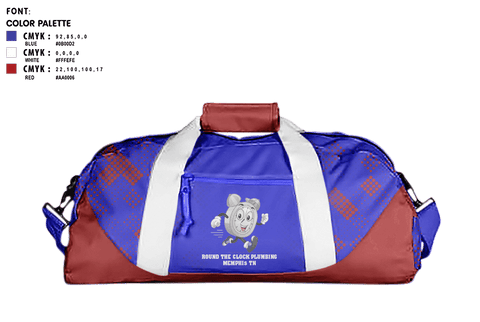Duffle Bag, ROUND THE CLOCK PLUMBING, , Teamtime, Team time, sublimation, custom sports apparel, team uniforms, spirit wear, spiritwear, sports uniforms, custom shirts, team store, custom team store, fundraiser sports, apparel fundraiser