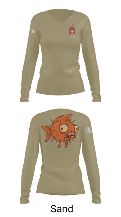 2nd platoon 1-14th 44681446 Women's Long Sleeve V-neck Shirt - 41