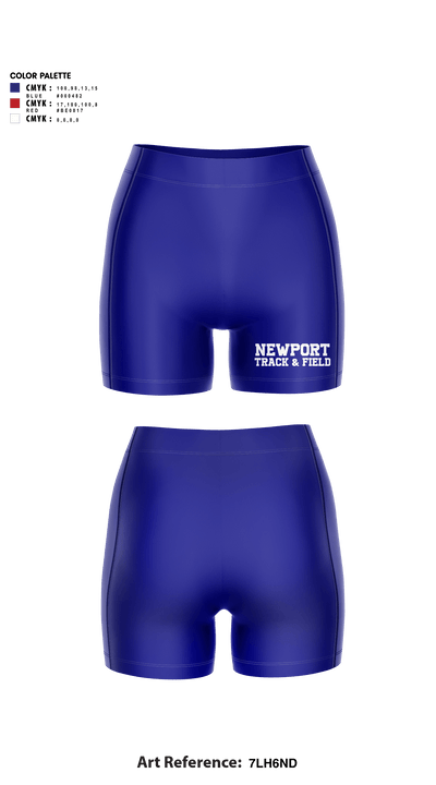 Newport High School Track & Field 49757231 Women's Compression Shorts - 1