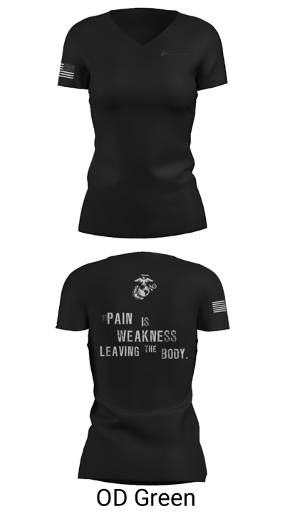 Marines 27240042 Women's Short Sleeve V-neck Shirt - 22
