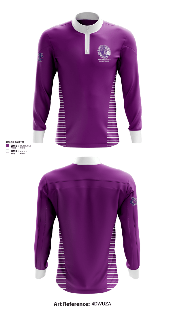 Quarter Zip Jacket, Marion County High School Basketball, Women's Basketball, Teamtime, Team time, sublimation, custom sports apparel, team uniforms, spirit wear, spiritwear, sports uniforms, custom shirts, team store, custom team store, fundraiser sports, apparel fundraiser