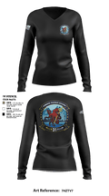 SRS-31 55681608 Women's Long Sleeve V-neck Shirt - 3