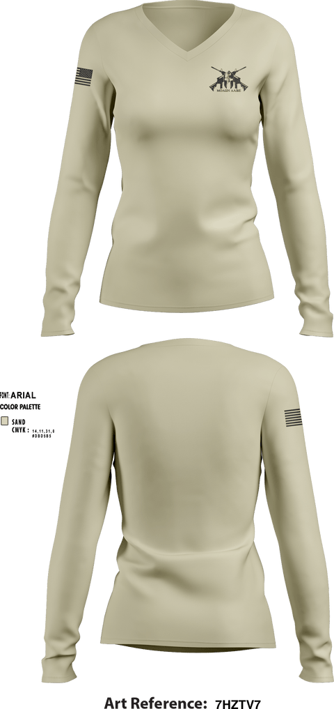 Women's Long Sleeve Vneck Shirt, JCSE, Army, Teamtime, Team time, sublimation, custom sports apparel, team uniforms, spirit wear, spiritwear, sports uniforms, custom shirts, team store, custom team store, fundraiser sports, apparel fundraiser
