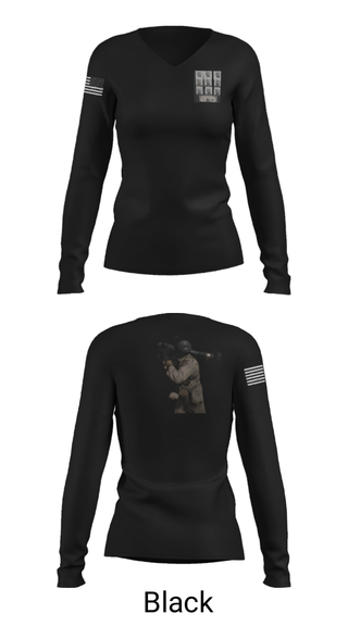 Women's Long Sleeve Vneck Shirt, , Army, Teamtime, Team time, sublimation, custom sports apparel, team uniforms, spirit wear, spiritwear, sports uniforms, custom shirts, team store, custom team store, fundraiser sports, apparel fundraiser