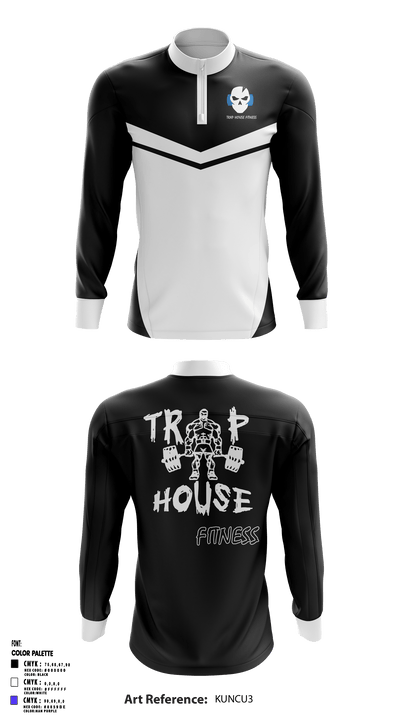 Trap House Fitness 35010693 Quarter Zip Jacket - 1