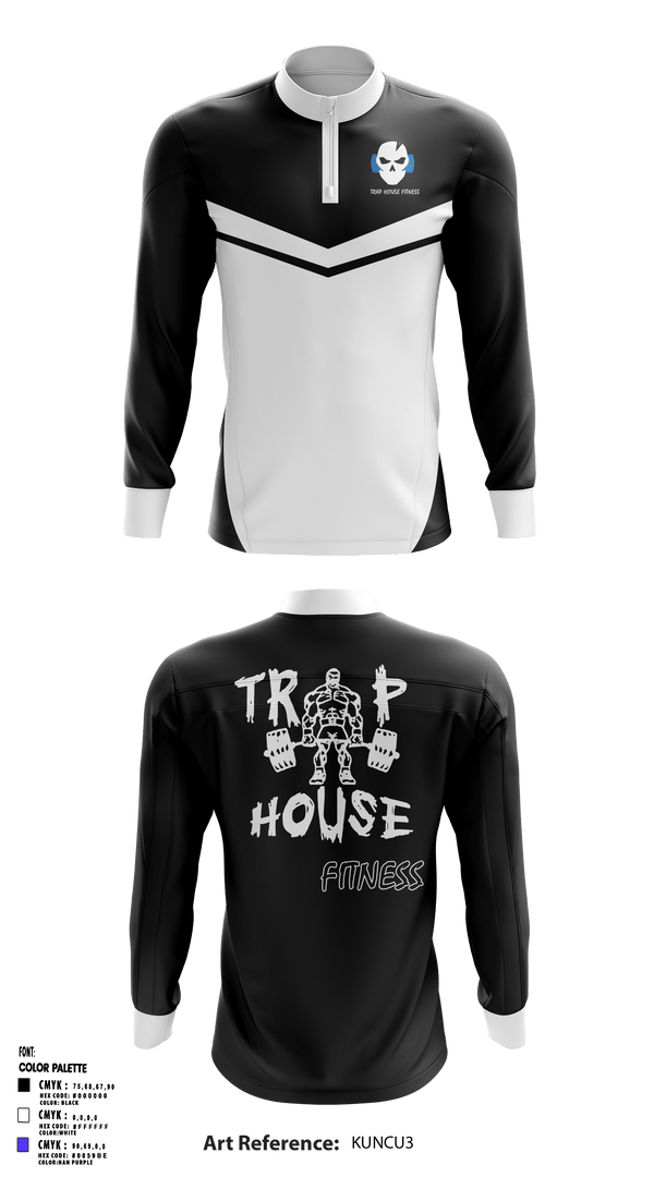 Quarter Zip Jacket, Trap House Fitness, Spirit Store, Teamtime, Team time, sublimation, custom sports apparel, team uniforms, spirit wear, spiritwear, sports uniforms, custom shirts, team store, custom team store, fundraiser sports, apparel fundraiser
