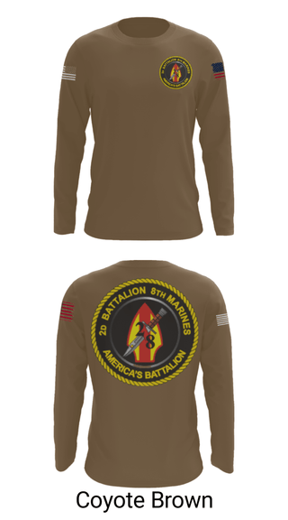 Long Sleeve Performance Shirt, , Marines, Teamtime, Team time, sublimation, custom sports apparel, team uniforms, spirit wear, spiritwear, sports uniforms, custom shirts, team store, custom team store, fundraiser sports, apparel fundraiser
