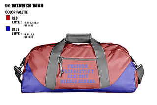 Duffle Bag, Freedom Preparatory Academy Middle School, Spirit Store, Teamtime, Team time, sublimation, custom sports apparel, team uniforms, spirit wear, spiritwear, sports uniforms, custom shirts, team store, custom team store, fundraiser sports, apparel fundraiser