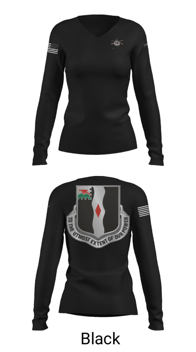 3rd Battalion 60th infantry Regiment River Raiders 94205182 Women's Long Sleeve V-neck Shirt - 23