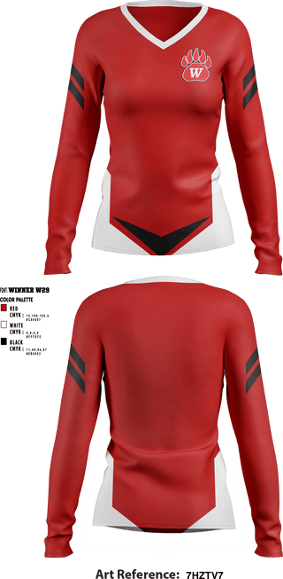 Women's Long Sleeve Vneck Shirt, Wadsworth High School Gymnastics, Spirit Store, Teamtime, Team time, sublimation, custom sports apparel, team uniforms, spirit wear, spiritwear, sports uniforms, custom shirts, team store, custom team store, fundraiser sports, apparel fundraiser