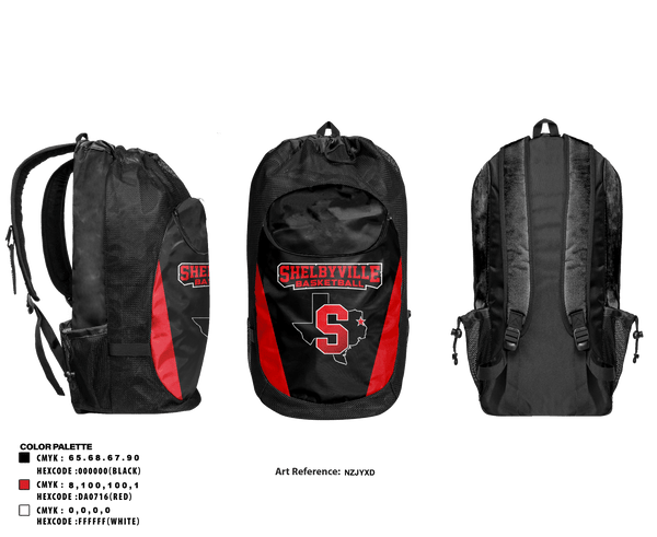 Gear Bag, Shelbyville High School Basketball, Women's Basketball, Teamtime, Team time, sublimation, custom sports apparel, team uniforms, spirit wear, spiritwear, sports uniforms, custom shirts, team store, custom team store, fundraiser sports, apparel fundraiser