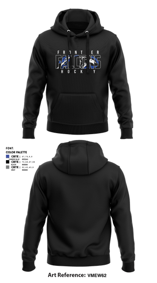 Hoodie, Frontier Central Hockey, Hockey, Teamtime, Team time, sublimation, custom sports apparel, team uniforms, spirit wear, spiritwear, sports uniforms, custom shirts, team store, custom team store, fundraiser sports, apparel fundraiser